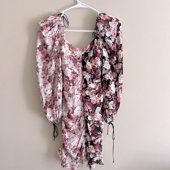 For Love and Lemons Houston Floral Ruched Mini Dress - Picture 9 of 16